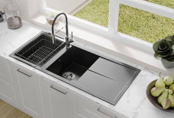Chậu rửa bát Konox Granite sink Livello 1160 Black