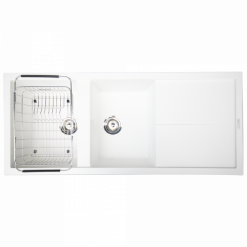 Chậu rửa bát Konox Granite sink Livello 1160 White Silver