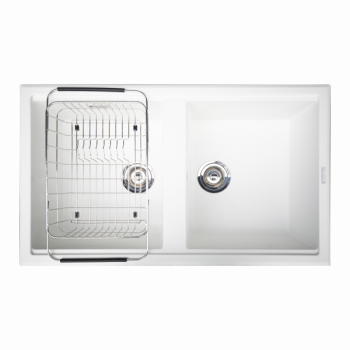 Chậu rửa bát Konox Granite sink Phoenix 860 White Silver