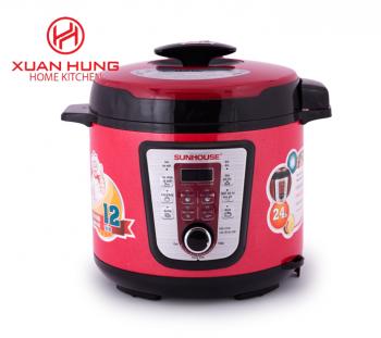 Nồi áp suất điện tử SUNHOUSE SHD1767 đỏ